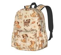 Jbofyee Cute Dogs Print Laptop Backpack For Men Women, Puppy Animals Lightweight Daypack Bookbag For Daily Commutes Business Travel Hiking