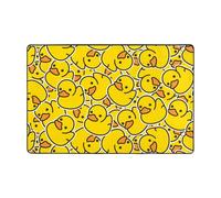 Jbofyee Cute Rubber Ducky Area Rug Non-Slip Soft Microfiber Washable Inside Floor Mats Yellow Cartoon Ducks Throw Rugs Carpet for Living Room Bedroom Office Dorm Home Decor, 36x24 Mat