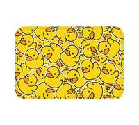 Jbofyee Cute Rubber Ducky Bath Mat Non-Slip Soft Microfiber Bathroom Rugs Washable Bathmat, Carpet Rug Entryway Yellow Cartoon Ducks Decor for Tub Shower Room Floor, 24x16 Mat