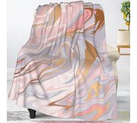 Jbofyee Liquid Marble Texture Throw Blankets All Season Ultra Soft Warm Fleece Blanket for Home Bed Sofa Couch Chair Outdoor Travel Camping 80x60 Inch