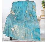 Jbofyee Throw Blankets for All Seasons, Ultra-Soft, Warm Fleece Blanket for Home, Bed, Sofa, Couch, Chair, Outdoor, Travel, Camping, 50 x 40 Inches, Blue Green / Turquoise