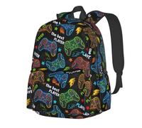 Jbofyee Video Game Controller Laptop Backpack For Men Women, Gaming Lightweight Daypack Bookbag For Daily Commutes Business Travel Hiking