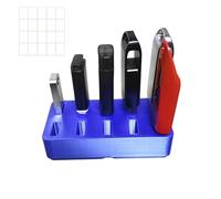 JBOS 10-Slot USB Flash Drive Holder Stand, Desktop Organizer Rack for Memory Sticks, Jump Drives & Electronic Accessories, Office Desk Storage, Blue