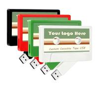 JBOS 50 Pack Custom USB Flash Drive 64GB USB 3.0 Cassette Tape Retro Personalized Thumb Drives, Customizable Memory Sticks for Branding, Corporate Events & Music Presents