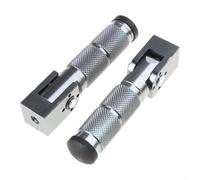 JBPIHZT 1 Pair Front Rear Footrest Pedal Universal Motorcycle 90° Fixed Folding Footpegs For Bicycles Electric Vehicles Mopeds Scooters(Titanium)