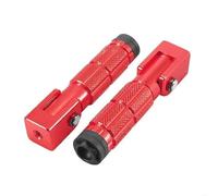 JBPIHZT 1 Pair Front Rear Footrest Pedal Universal Motorcycle 90° Fixed Folding Footpegs For Bicycles Electric Vehicles Mopeds Scooters(RED)