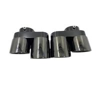JBPIHZT 1 Pair Quad Black Silver Exhaust Tip For G05 X5 G06 X6 G07 X7 2019+ Muffler Tip Exhaust Pipe System Nozzle Modification Accesories(BLACK)