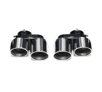 JBPIHZT 1 Pair Quad Black Silver Exhaust Tip For G05 X5 G06 X6 G07 X7 2019+ Muffler Tip Exhaust Pipe System Nozzle Modification Accesories(Silver)