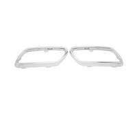 JBPIHZT 1Pair Car Styling Exhaust Tail Pipe Tip Cover Trims Bezel Replacement For Mercedes For Benz C-Class W206 S206 AMG Line 2022 Onwards(Silver)