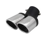 JBPIHZT 1pcs Car Twins Rear Exhaust Tip Muffler Tail Pipe Throat Modification For Kia For Rio For Soul For Forte 2012-2015 Accessories(Silver,Oblique mouth)
