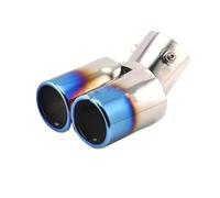 JBPIHZT 1pcs Car Twins Rear Exhaust Tip Muffler Tail Pipe Throat Modification For Kia For Rio For Soul For Forte 2012-2015 Accessories(Blue,Straight mouth)