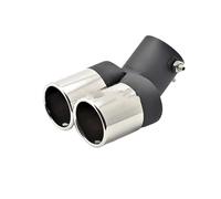 JBPIHZT 1pcs Car Twins Rear Exhaust Tip Muffler Tail Pipe Throat Modification For Kia For Rio For Soul For Forte 2012-2015 Accessories(Silver,Straight mouth)