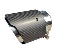 JBPIHZT 1Piece Car Exhaust Tip For Mazda CX-5 CX-4 CX-3 For Axela For ATENZA Decorative Matte Carbon Fiber Tail Tips(Silver)