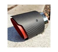 JBPIHZT 1Piece Car Exhaust Tip For Mazda CX-5 CX-4 CX-3 For Axela For ATENZA Decorative Matte Carbon Fiber Tail Tips(RED)