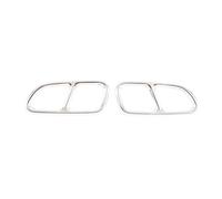 JBPIHZT 2 Pcs For Mercedes For Benz CLA C117 SLK 2009-2015 Car Tail Throat Decor Frame Exhaust Pipe Trim Cover Stainless Steel Accessories(Silver)