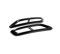 JBPIHZT 2pcs ABS Plastic Black Car Rear Exhaust Muffler Exhaust Pipe Cover Trim Sticker For VW For Tiguan L 2020 2021 2022 Auto Accessories