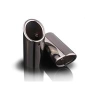 JBPIHZT 2Pcs Car Exhaust Muffler Tip Stainless Steel Pipe Cover Accessories For 5 Series 520i 523i 525i F10 F11 F07 E12 E28 E34 E39 E60 E61(Bevel Black)
