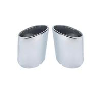 JBPIHZT 2PCS Car Styling 304 Stainless Steel Exhaust Muffler Tip Pipe Auto Accessories For Toyota RAV4 2019 2020 2021 2022 2023 2024(Silver)