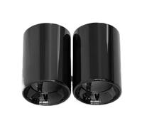 JBPIHZT 2pcs Exhaust Tip For X1 F48 2016 2017 2018 2019 2020 2021 304 Stainless Steel Car Exhaust Pipe Decoration Exhaust Trims Tailpipe(BLACK)