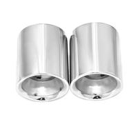 JBPIHZT 2pcs For Mazda CX5 CX30 CX4 Car Styling 304 Stainless Steel Exhaust Muffler Tip Pipe Muffler Tip Nozzle Auto Accessories(Silver)