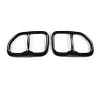 JBPIHZT 2PCS For X3 X4 G01 G02 2018 2019 2020 2021 Car Stainless Tail Throat Exhaust Pipe Muffler Tip Cover Auto Accessories(BLACK)