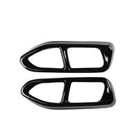 JBPIHZT 2Pcs Glossy Black Steel Car Exhaust Muffler Pipe Tip Cover Trim For 7 Series G11 G12 2016 2017 2018 Modified Accessories(BLACK,Sport Model)