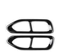 JBPIHZT 2Pcs Glossy Black Steel Car Exhaust Muffler Pipe Tip Cover Trim For 7 Series G11 G12 2016 2017 2018 Modified Accessories(BLACK,Ordinary Model)