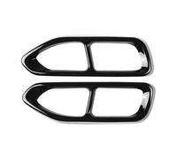 JBPIHZT 2Pcs Stainless Car Tail Muffler Exhaust Pipe Output Cover Trim Decoration For 7 Series G11 G12 2016 2017 2018(Glossy Black)
