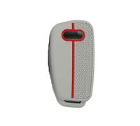 JBPIHZT 3 Buttons Silicone Folding Car Key Cases Cover Accessories For A1 A3 A6 Q2 Q3 Q7 TT TTS R8 S3 S6 RS3 RS6(Grey)