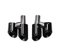 JBPIHZT 304 Stainless Steel Car Quad Exhaust Tip For Panamera 970 2010 2011 2012 2013 GTS Design Exhaust Pipe Muffler Tip Nozzle Tailpipe(Black B)