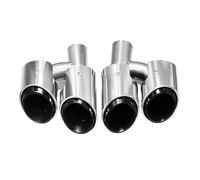 JBPIHZT 304 Stainless Steel Car Quad Exhaust Tip For Panamera 970 2010 2011 2012 2013 GTS Design Exhaust Pipe Muffler Tip Nozzle Tailpipe(Silver B)