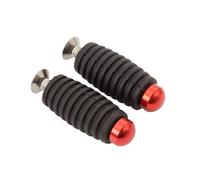JBPIHZT 6mm CNC Motorcycle Footrest Footpeg Toe Pegs Toepeg Pedal For Yamaha YZF R1 R15 R6 R25 R3 MT03 MT09 MT07 FZ07(RED)