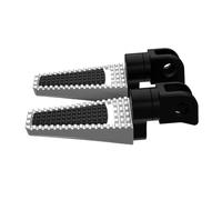JBPIHZT Adjustable Motorcycle Front Or Rear Footrests Foot Pegs Pedal For CB500F CB650F CB125R CBF125NA CB300R CB650RA(Silver,Item 2)