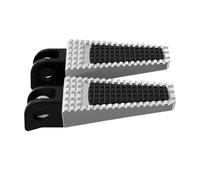 JBPIHZT Adjustable Motorcycle Front Or Rear Footrests Foot Pegs Pedal For CB500F CB650F CB125R CBF125NA CB300R CB650RA(Silver,Item 1)
