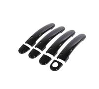 JBPIHZT Car Door Handle For VW For Polo 2010 2011 2012 2013 2014 2015 2016 2017 Black Chrome Car Door Handle Covers Car Accessories Styling Stickers Exterior Door Handle(BLACK,1 Keyhole)
