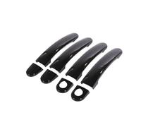 JBPIHZT Car Door Handle For VW For Polo 2010 2011 2012 2013 2014 2015 2016 2017 Black Chrome Car Door Handle Covers Car Accessories Styling Stickers Exterior Door Handle(BLACK,2 Keyholes)
