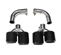 JBPIHZT Car Exhaust Tip For Q5 2021 2022 2023 2024 Upgrade Quad Carbon Fiber Muffler Tip Tailpipe Exhaust System Nozzle(Carbon Fiber Texture)