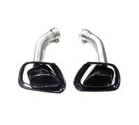 JBPIHZT Car Exhaust Tip For X5 E70 2008 2009 2010 2011 2012 2013 Exhaust Pipe 304 Stainless Steel Muffler Tip Car Exhaust Tailpipe Nozzle(BLACK)