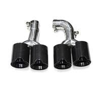JBPIHZT Car Round Muffler Stainless Steel Exhaust Tip Tailpipe For G01 X3 G02 X4 X3M X4M 2018 2019 2020 2021 2022 Upgrade Muffler Tips(Carbon Fiber Texture A)