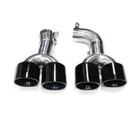 JBPIHZT Car Round Muffler Stainless Steel Exhaust Tip Tailpipe For G01 X3 G02 X4 X3M X4M 2018 2019 2020 2021 2022 Upgrade Muffler Tips(Black A)