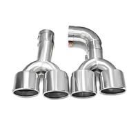 JBPIHZT Car Round Muffler Stainless Steel Exhaust Tip Tailpipe For G01 X3 G02 X4 X3M X4M 2018 2019 2020 2021 2022 Upgrade Muffler Tips(Silver)