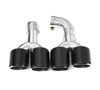 JBPIHZT Car Round Muffler Stainless Steel Exhaust Tip Tailpipe For G01 X3 G02 X4 X3M X4M 2018 2019 2020 2021 2022 Upgrade Muffler Tips(Carbon Fiber Texture C)