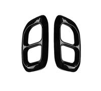 JBPIHZT Car Tail Throat Liner Pipe Exhaust System Cover ABS Plastics Tailpipe Cover For Mercedes For Benz GLC GLE GLS W167 W253 2020 2021 2022 2023 2024(BLACK)