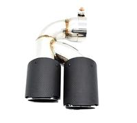 JBPIHZT Dual Exhaust Tip For F20 118i 1 Series Stainless Steel Carbon Fiber Exhaust Pipe Muffler Tailpipe Tip Auto Accesories(Carbon Fiber Texture)