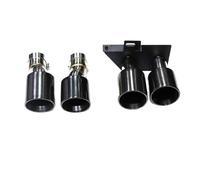 JBPIHZT Exhaust Tip For F10 F11 520i 523i 525i 528i 530i Dual Exhaust Pipe To M5 Look Quad Muffler Tip Tailpipe Nozzle Modification Accesories(BLACK)