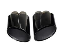 JBPIHZT For A3 A4 A5 S3 S4 S5 RS3 RS4 RS5 Car Styling Exhaust Pipe Retrofit Muffler Tip Nozzle Stainless Steel Tailpipe Tail Throat(BLACK,Two tubes)