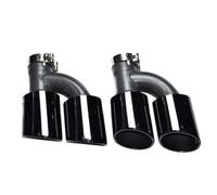 JBPIHZT For A4 A5 A6 A7 S4 S5 S6 S7 Dual Muffler Exhaust Pipe Tailpipe Stainless Steel Tip Nozzle Tail Throat Auto Accesories(BLACK)