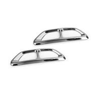 JBPIHZT For Accord 10th Gen 2018 2019 2020 Exterior Rear Exhaust Muffler Tip End Pipe Decorate Cover Trim Sticker Car Modification Accessories(Silver)