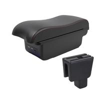 JBPIHZT For BR-V Car Armrest Box Central Store Content Storage Box Arm Auto Parts USB Interface(B1 Black red 3USB)