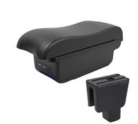 JBPIHZT For BR-V Car Armrest Box Central Store Content Storage Box Arm Auto Parts USB Interface(B2 black line 3USB)